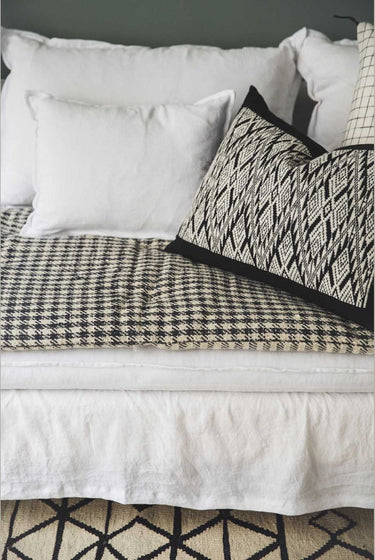 Houndstooth khadi cotton sofa cover