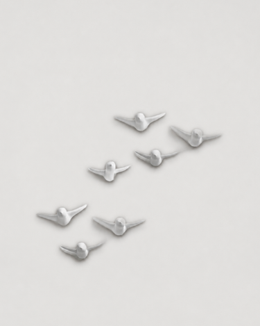 Conjunto de ganchos de pared blancos
