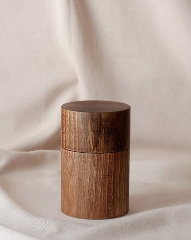 Caja de té nogal HERBATA con doble tapa preserva aroma