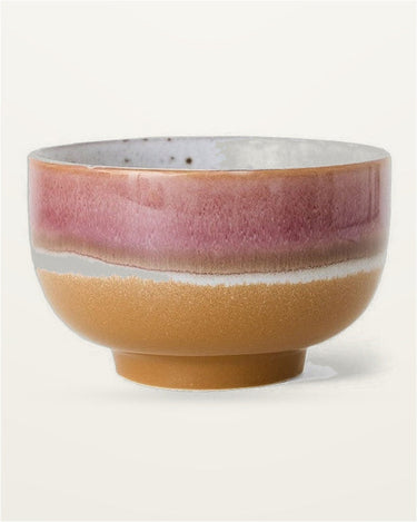 70s Style Stoneware Bowl by HK Living, in multicoloured, 13.5 cm, Prairie