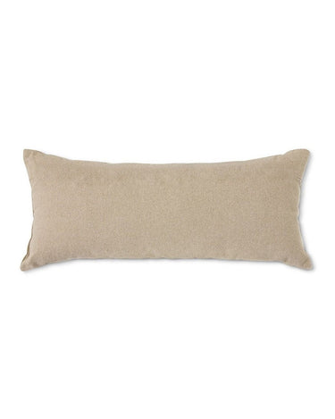 Linen and cotton patchwork cushion by HK Living, front view
