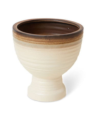 Matte finish stoneware planter by HK Living, front view