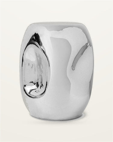 Chrome and ceramic side table by HK Living, Currents
