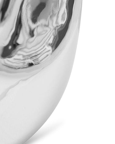 Chrome and ceramic side table by HK Living, side view