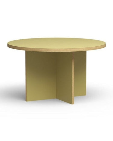 Mesa de comedor redonda 130 cm HK Living vista lateral