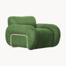 Sillón artesanal Arc de terciopelo verde oscuro HK Living