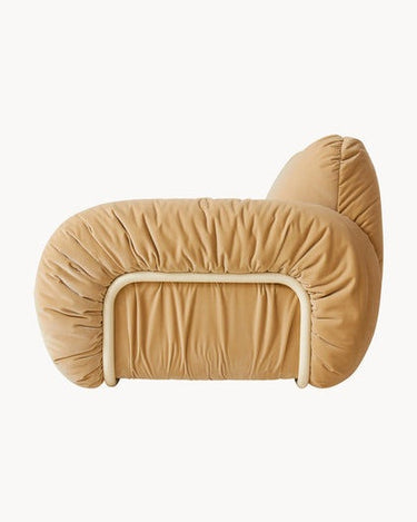 Sillón artesanal de terciopelo HK Living vista lateral