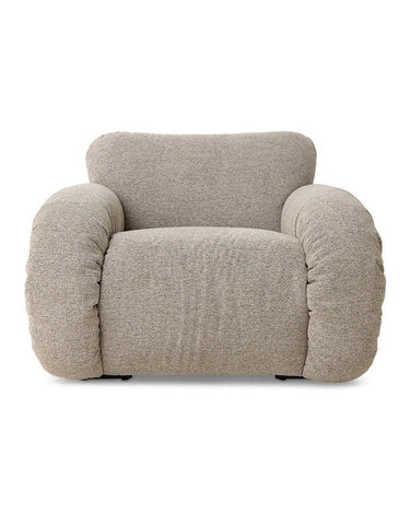 Sillón lounge Arc HK Living vista lateral en beige