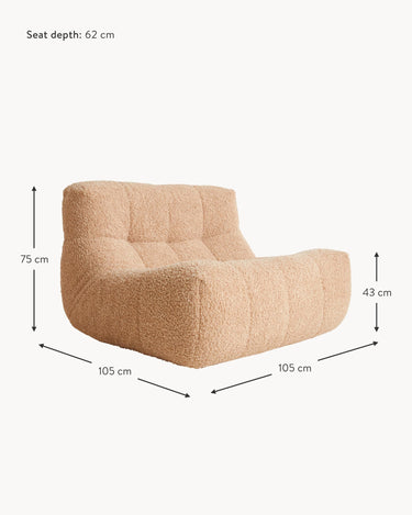 Sillón lounge borreguillo HK Living en ambiente interior