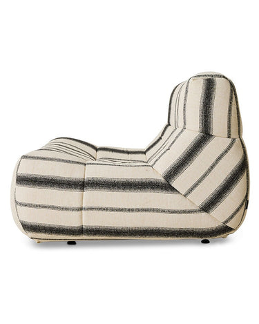 Sillón lounge exterior a rayas HK Living vista frontal