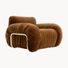 Sillón de terciopelo marrón HK Living vista frontal