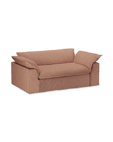 Sofá Nomad lino rosa HK Living vista lateral
