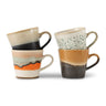 Set de 4 tazas cappuccino 70s Ceramics Verve HK Living