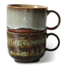 Tazas de té 70s Odyssey de cerámica esmaltada HK Living