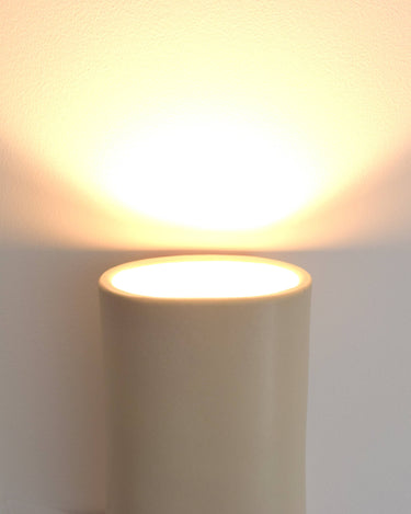 Aplique de Pared de Cerámica Artesanal Blanco Roto Ajustable para Interiores