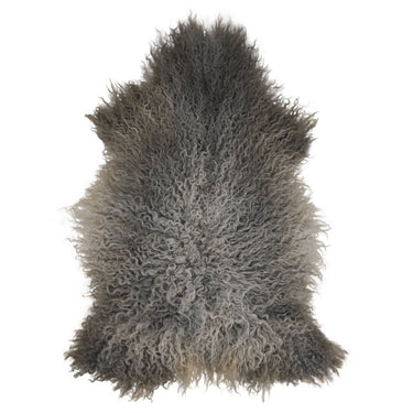 Piel de Oveja Gotland de Lujo: Manta Natural Gris de Pelo Largo Premium