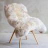 Piel de oveja Texel moteada natural para hogar y decoración