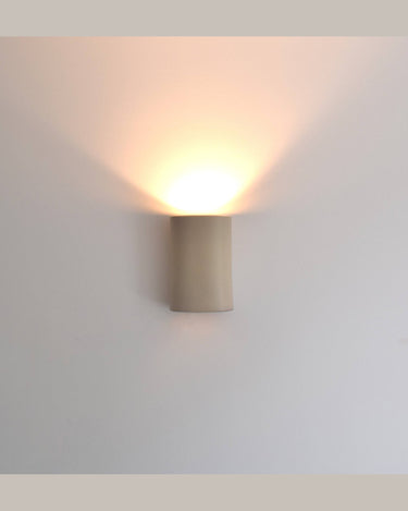 Aplique de Pared de Cerámica Artesanal Blanco Roto Ajustable para Interiores