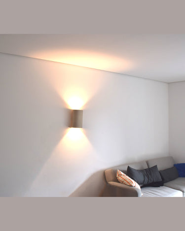 Aplique de Pared de Cerámica Artesanal Blanco Roto Ajustable para Interiores