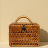 Bolso mini de mimbre natural artesanal cerrado