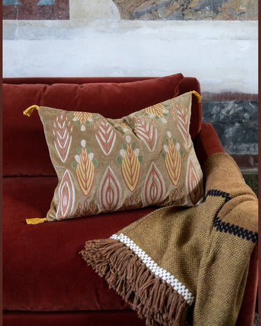 Textura de plaid Jivaro artesanal