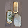 Set 3 bandejas Dana latón dorado martillado hechas a mano - imagen 1