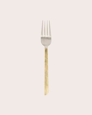 Cubertería Aurea: tenedor cuchillo cuchara oro y acero inoxidable - imagen 2