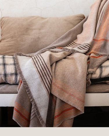 Plaid de cachemira Reva Bruxelles italiano, reversible, suave y térmico