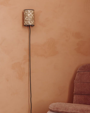 Aplique Joséphine B. Stars pantalla madera estampada portátil luz suave