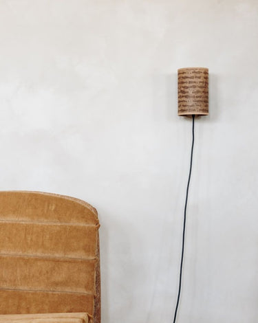 Aplique Joséphine B. Weave Cuba lámpara mural textil con proyección