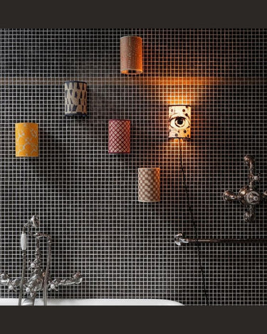 Aplique Joséphine B. Weave Cuba lámpara mural textil con proyección