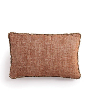 Cojín Le Magicien Clint Cuba con flecos jacquard rectangular elegante