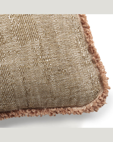 Cojín rectangular Jacquard Owaka con flecos y relleno opcional
