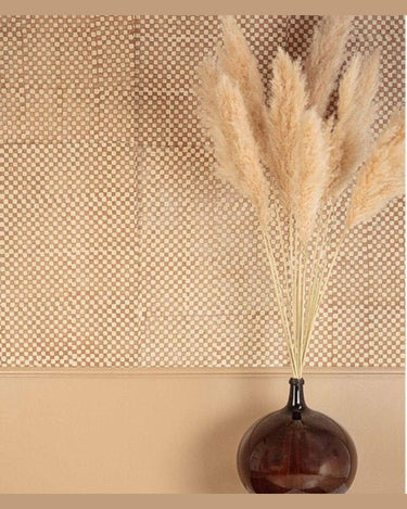 Papel pintado hojas de arroz Batik Carreaux 12 hojas 4m2