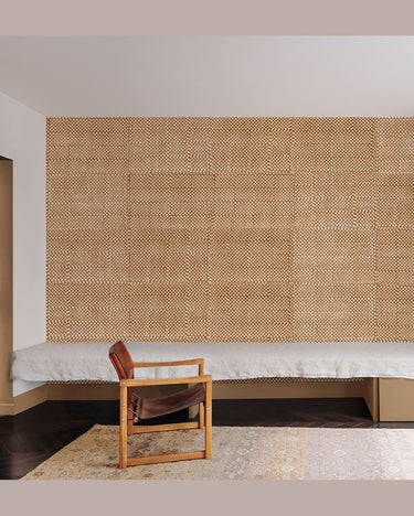 Papel pintado hojas de arroz Batik Carreaux 12 hojas 4m2