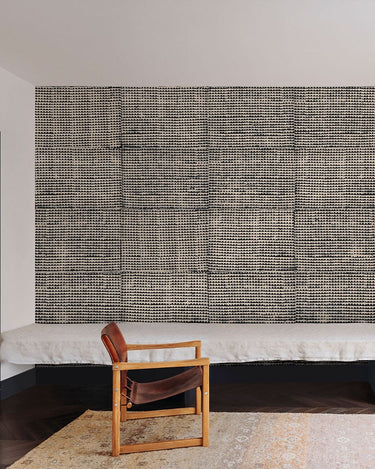 Papel pintado triángulos negros hojas de arroz pack 12