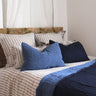 Plaid de lino gaufré reversible Tokyo suave y bicolor para cama