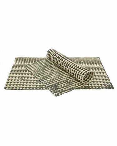 Papel pintado triángulos negros hojas de arroz pack 12