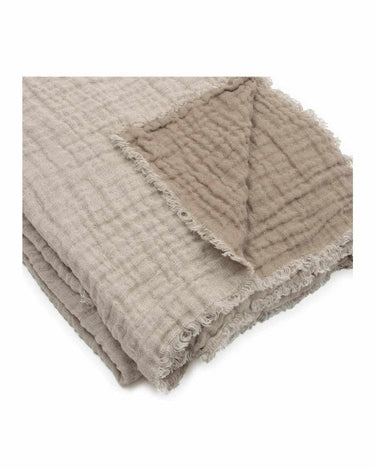 Plaid de lino gofrado Nápoles bicolor reversible para sofá