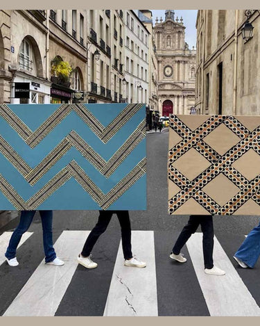 Superfrise Vertebra Sienne friso artesanal papel de arroz 9 bandas