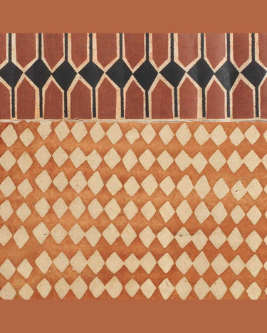 Superfrise Vertebra Sienne friso artesanal papel de arroz 9 bandas