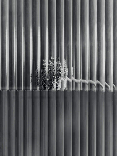 Armario de pared Haze alto 35x100 cm negro con cristal