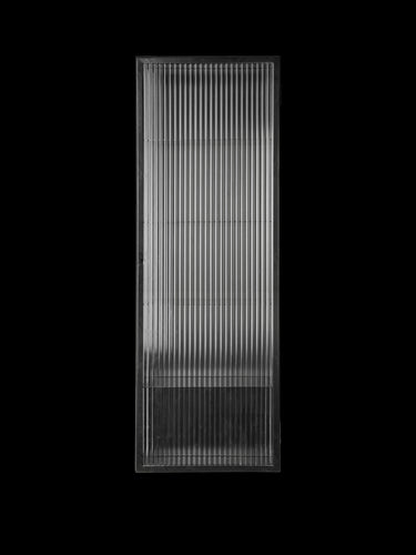 Armario de pared Haze alto 35x100 cm negro con cristal
