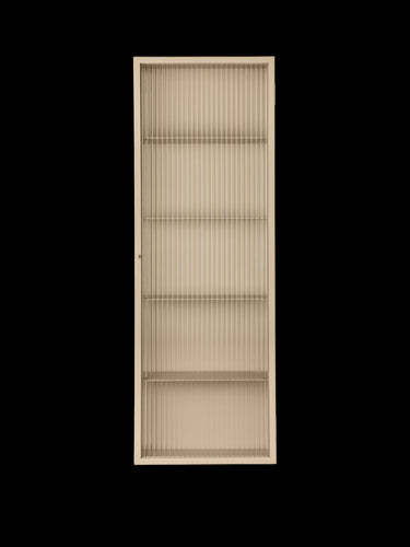 Armario Alto Pared Haze 35×100 cm Cashmere Acero y Vidrio
