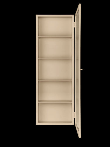 Armario Alto Pared Haze 35×100 cm Cashmere Acero y Vidrio