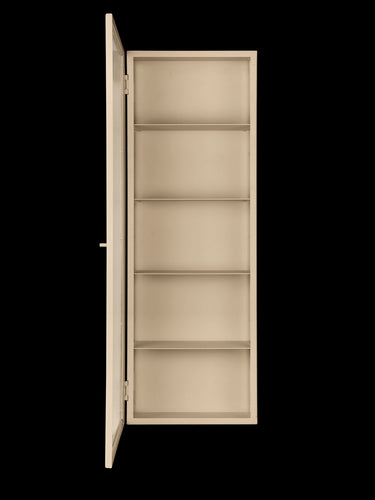 Armario Alto Pared Haze 35×100 cm Cashmere Acero y Vidrio
