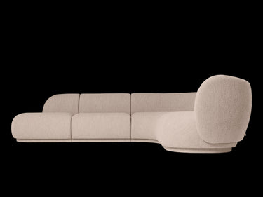 Brazo derecho Rico sofá modular bouclé natural, estructura FSC