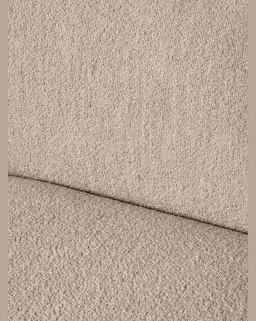 Sofá Esquinero Modular Rico Bouclé Natural, Diseño Curvo Elegante, Certificado FSC™