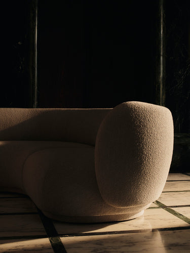 Brazo derecho Rico sofá modular bouclé natural, estructura FSC