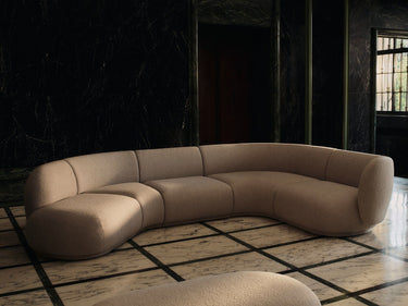 Brazo derecho Rico sofá modular bouclé natural, estructura FSC